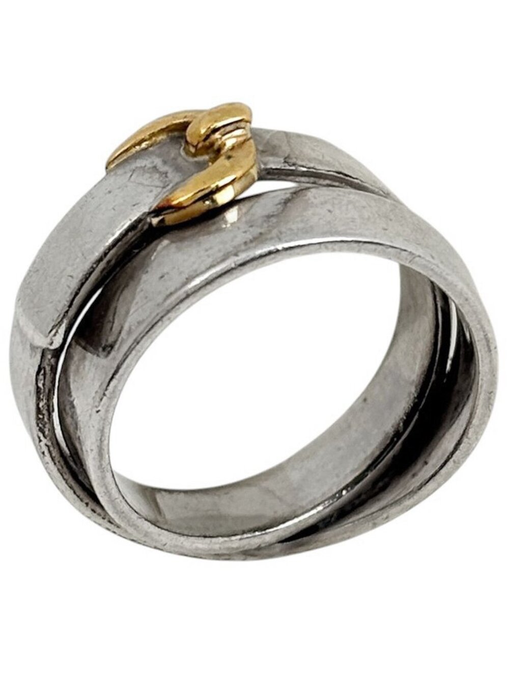 Hermes Double True Ring Silver
